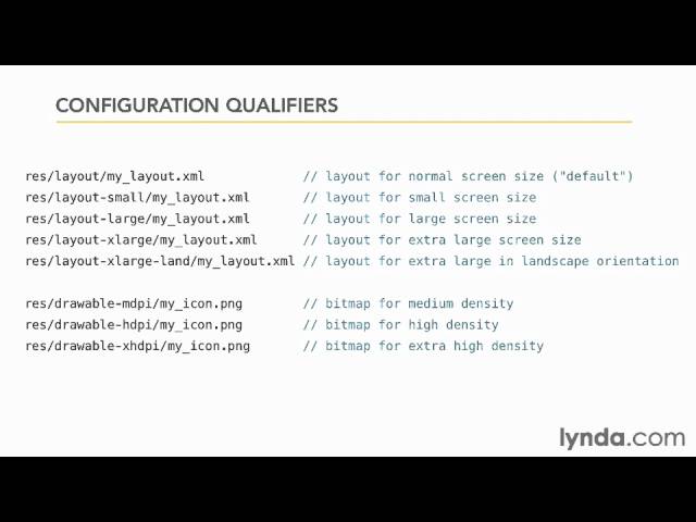 Android Training Supporting Multiple Screens: screendensities