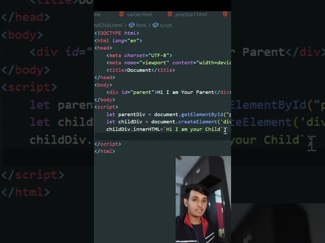 What Is appendChild( ) In Javascript? @CodeShots_purbayan #javascript