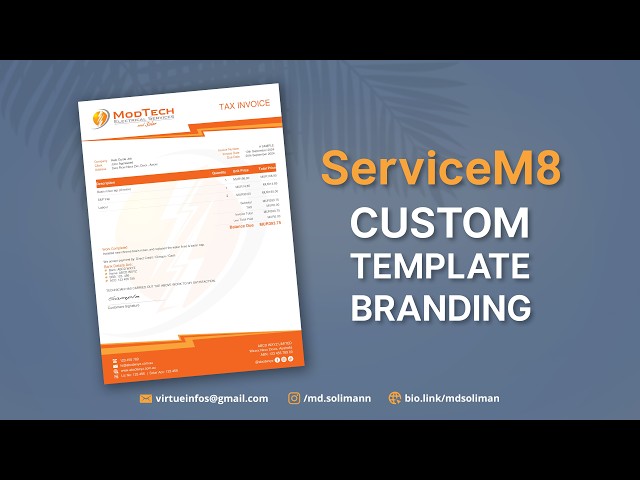 ServiceM8 Custom Templates Design
