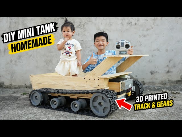 DIY Mini Tank for my son | 266 Hours 3D Printed Tracks & Gears