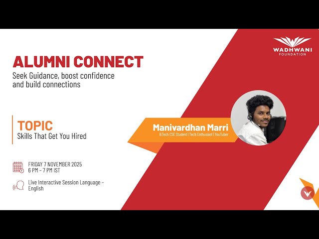 Skills That Get You Hired | Alumni Connect #37 with Manivardhan Marri