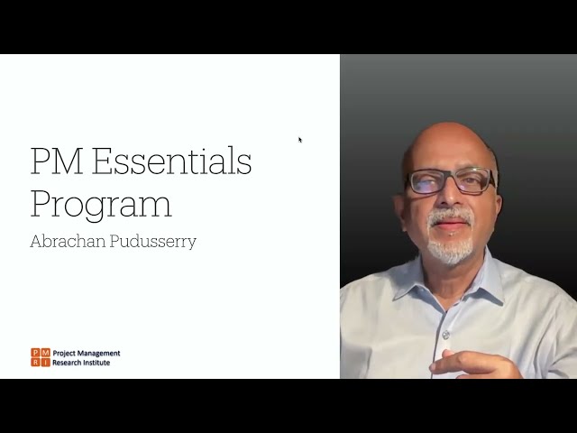 A quick introduction to Project Management Essentials Program