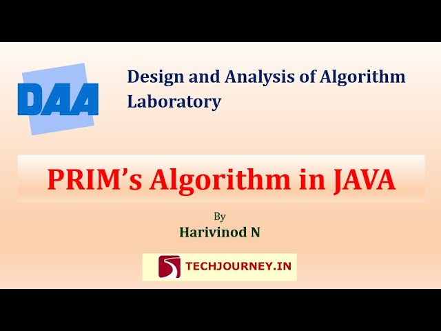Prim's Algorithm implementation in Java