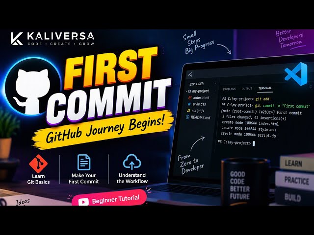💻 First Commit on GitHub in Hindi | Step-by-Step Guide