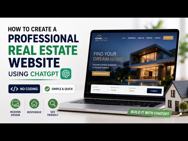 How to Create a Professional Real Estate Website Using ChatGPT | No Coding