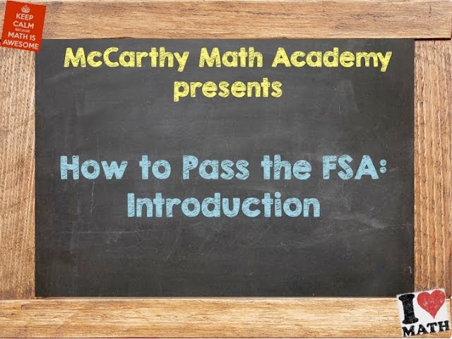 How to Pass the Math FSA: Introduction