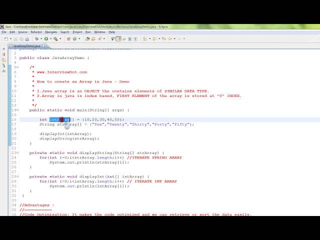 TAMIL WHAT IS AN ARRAY IN JAVA DEMO