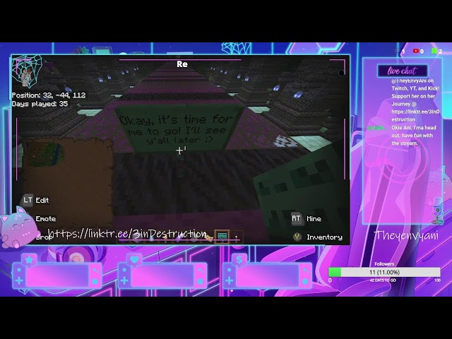 Minecraft, no talking. Creative Mode