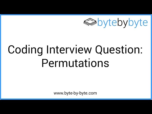 Interview Question: Permutations