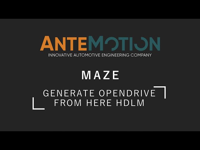 Generate OpenDrive from HERE HDLM | Maze