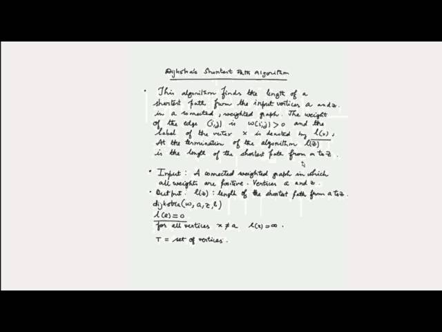 Mod-05 Lec-05 Shortest path problem