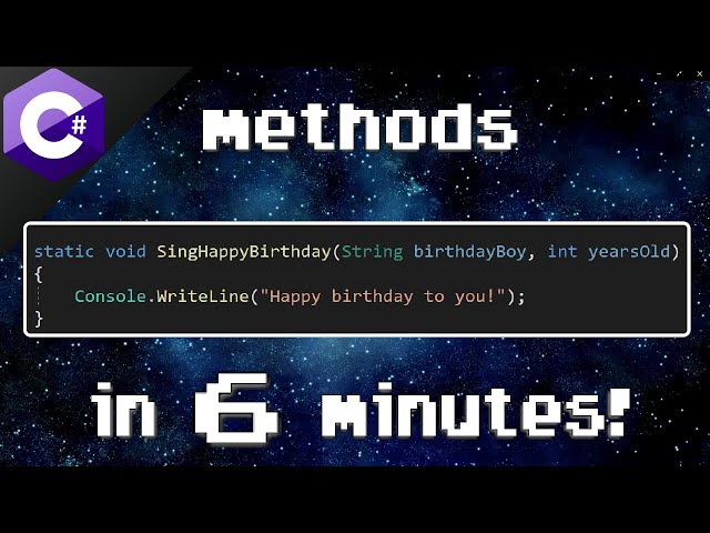 C# methods 📞