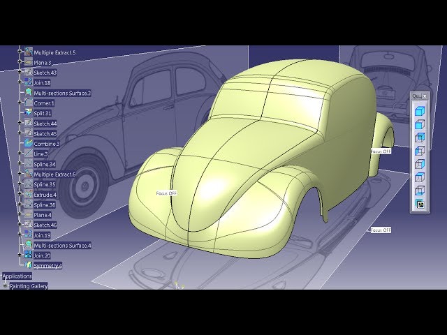 CATIA V5 Volkswagen Beetle (#50) Generative Shape Design