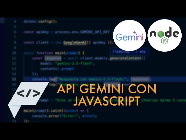 ¿Cómo usar la API de Gemini con Node.js?