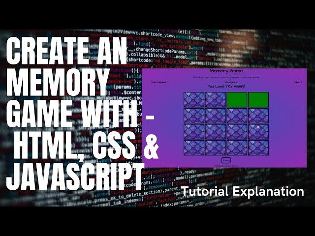 Memory Game - Overview