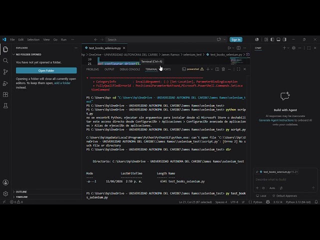 Selenium WebDriver con Python - Automatización de pruebas web | Construcción del Software