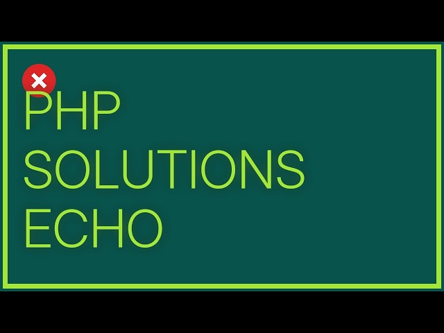 echo and php isn't working, how do i fix it?