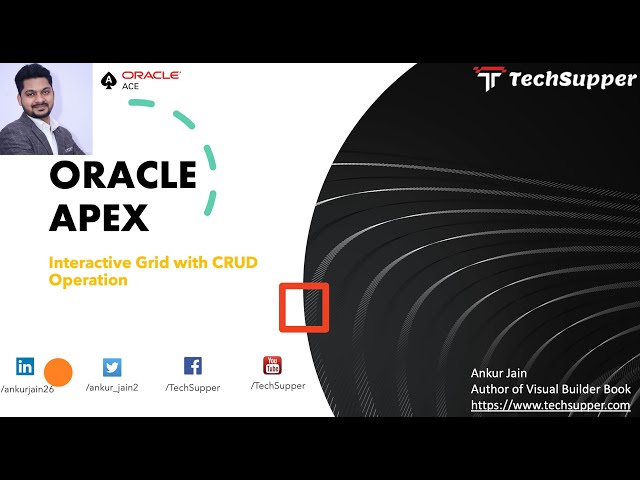 Oracle APEX Interactive Grid with CRUD operation