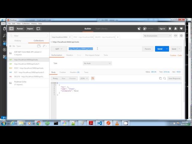 ASP.NET Core Tutorial - Lesson Two - Part Two