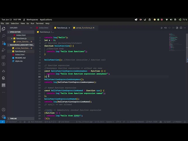 7  Arrow functions, Callbacks, Higher Order Functions, Timing Functions, Map and Filter