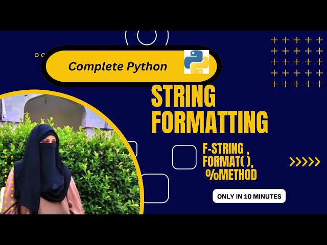 String Formatting |String format method in python
