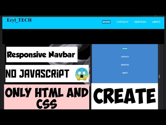 How to create responsive navbar using html and css | Without java script |