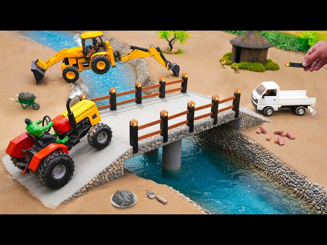 DIY Mini Tractor Builds Real Concrete Bridge | With lights Science Project @TechCreatorsOfficial