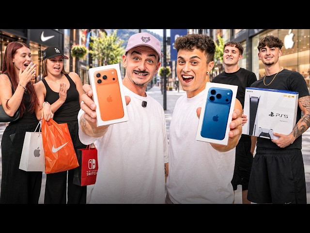 giving away iPhones on the street!