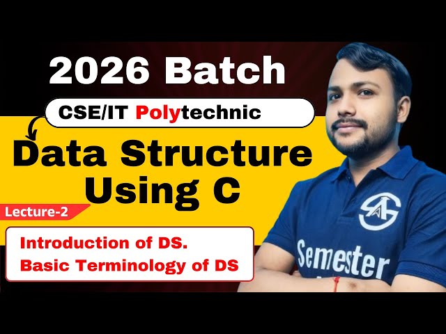 #02 Binary Batch | Data Structure Using C | Introduction of DS | Polytechnic 4th Semester