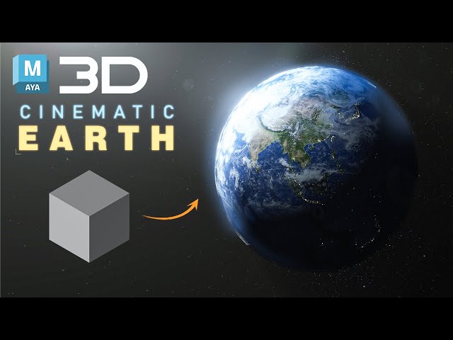 Step-by-Step Cinematic Earth Creation in Maya | Full Tutorial 3d #youtube #maya #art #vfx #space