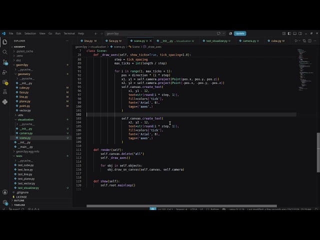 Programando un RENDERER en 3D para mi biblioteca de GEOMETRÍA ANALÍTICA en 3D // Python go RARARA
