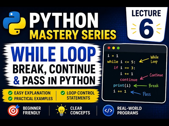 Python video lecture series -- lecture 6