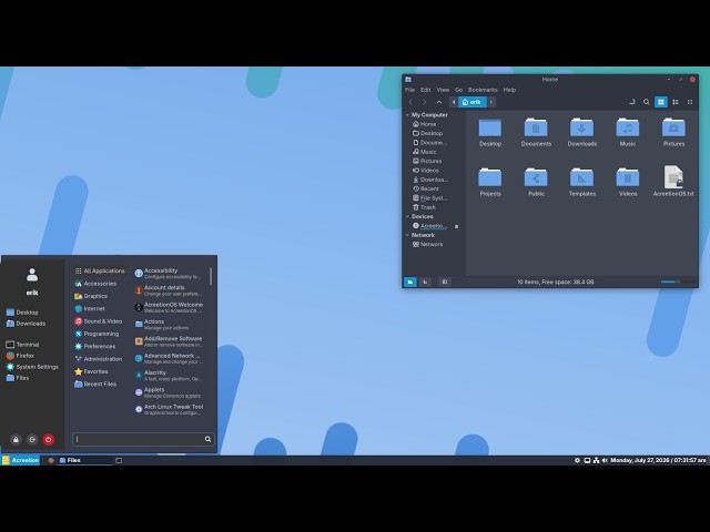 EDU 118 : AcreetionOS - Arch Linux Cinnamon based and Arch Linux Tweak Tool