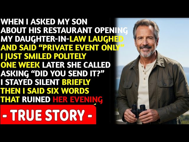 "My Daughter-in-Law Laughed & Said 'Private Event Only'... My 6 Words Ruined Her Evening 😱"
