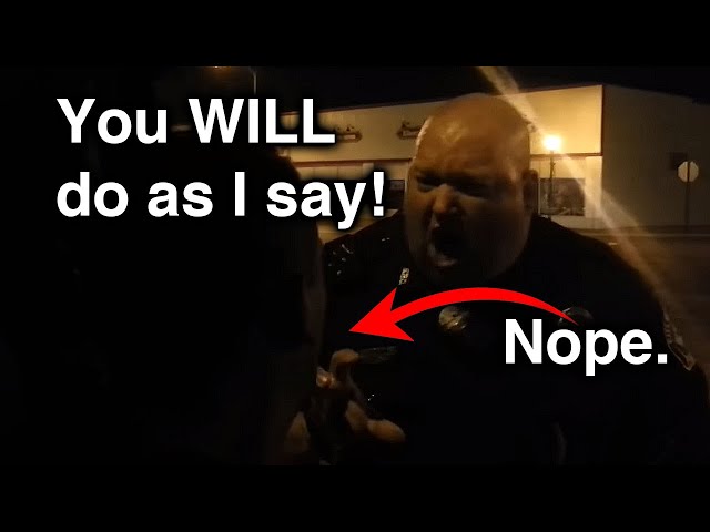 Cop Flips Out, Shouts Unlawful Orders and Threatens with Illegal Arrest - Gets Sued