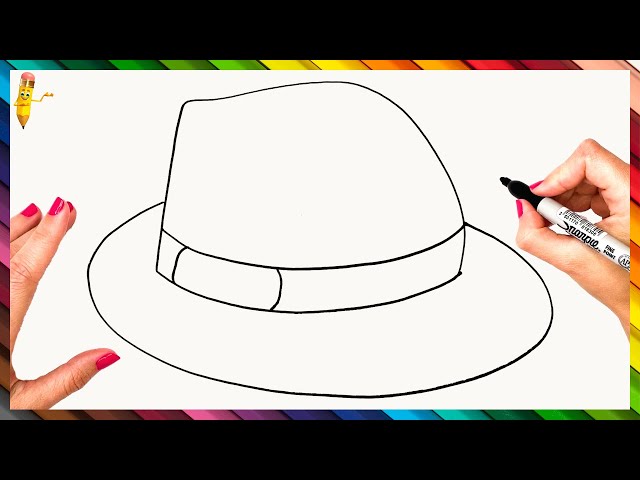 How To Draw A Hat Step By Step 🤠 Hat Drawing Easy
