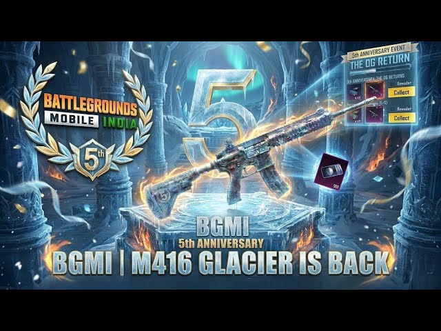 Finally 😍 M416 Glacier Again 100% Coming In Bgmi Next Classic Crate /Bgmi 5th Anniversary Event Here