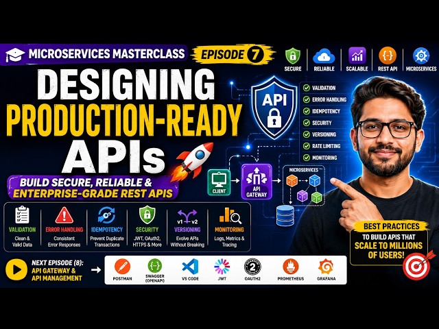 Designing Production-Ready APIs | Validation, Security, Versioning | Microservices Masterclass Ep. 7