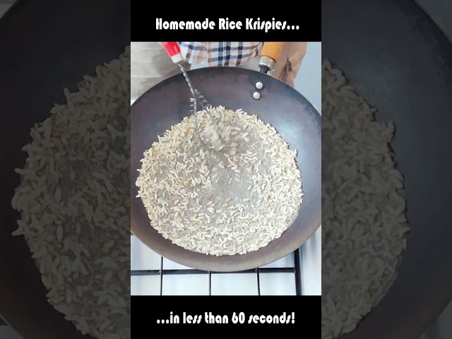 Homemade Rice Krispies in less than a minute!  #shorts #ricekrispies #puffedrice #viralvideo