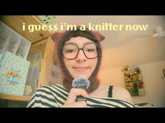 a lil knitting vlog as a beginner knitter!