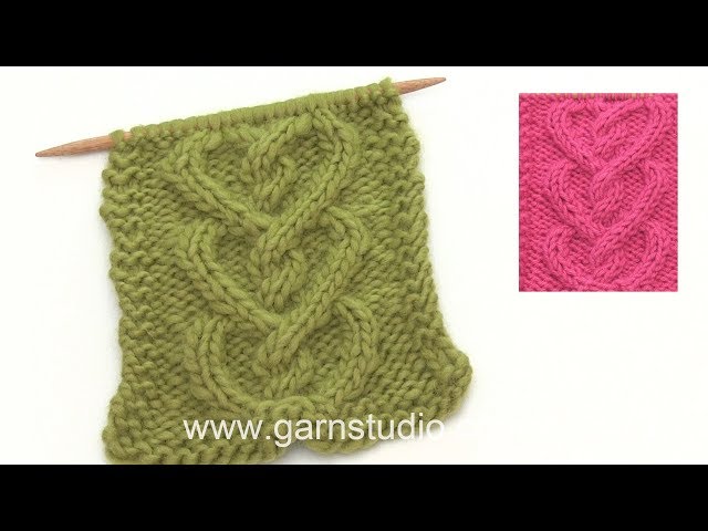 How to knit a cable shaped like a heart