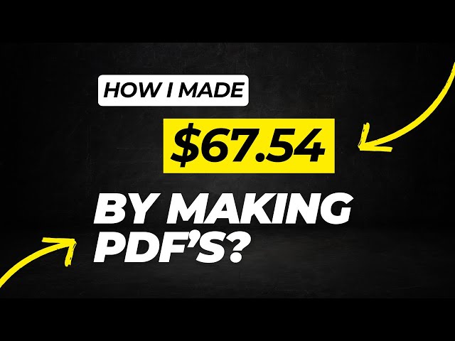 How I Made $67.54 by Selling PDFs on Google?