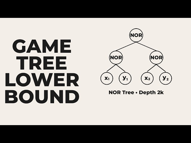 AAC 16 – Lower Bound for Game Tree Evaluation | NOR Trees and Yao’s Principle