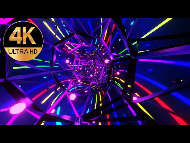 10 Hour 4k TV Fast Moving Relaxing NEON Blue Pink Color Abstract Background Video, Screensaver