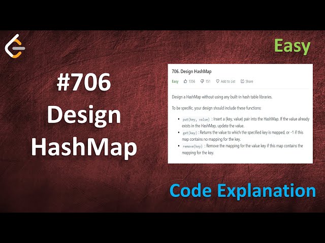 Design HashMap | Live Coding with Explanation | Leetcode - 706