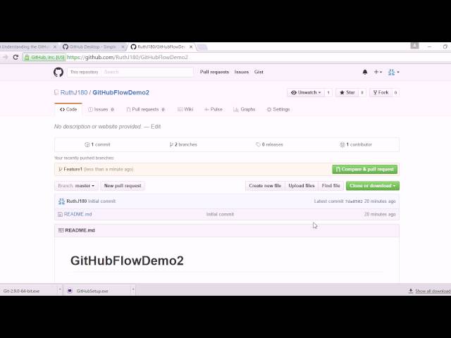 GitHub Flow Workflow using GitHub Desktop - 6/22/16