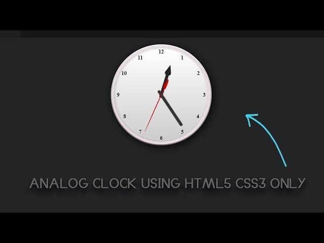 How to Make Analog Clock UI Design Using CSS3 Html Only