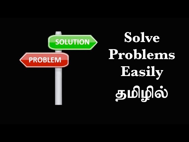 How to solve Problems?  (EP35) Basic Psychology in Tamil