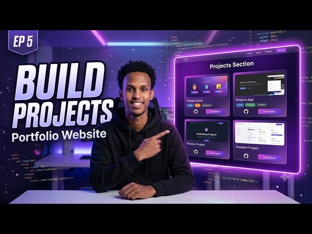 Build Projects Section | Modern Portfolio Website Tutorial | HTML CSS JavaScript | Episode 5