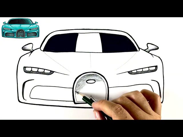How to Draw a Bugatti Chiron 🔥 | Easy Step-by-Step Supercar Pencil Drawing Tutorial